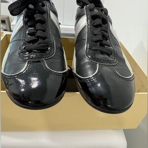 Louis Vuitton Lesley Black and Silver Sneakers